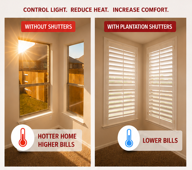 Energy efficient shutters reduce heat