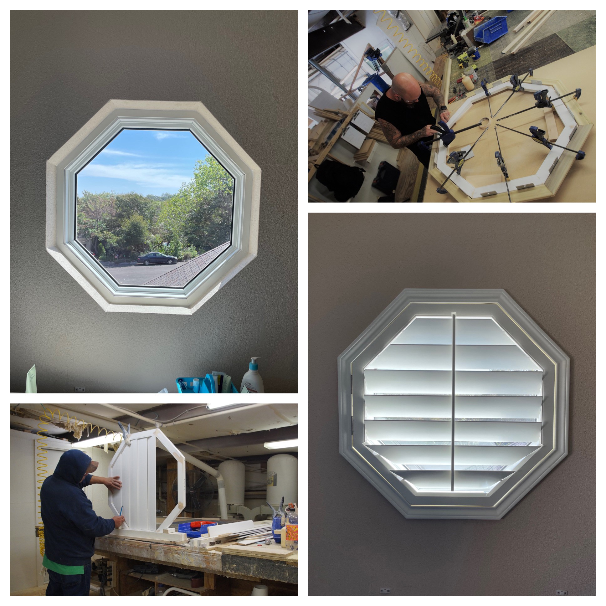 Custom wood shutters