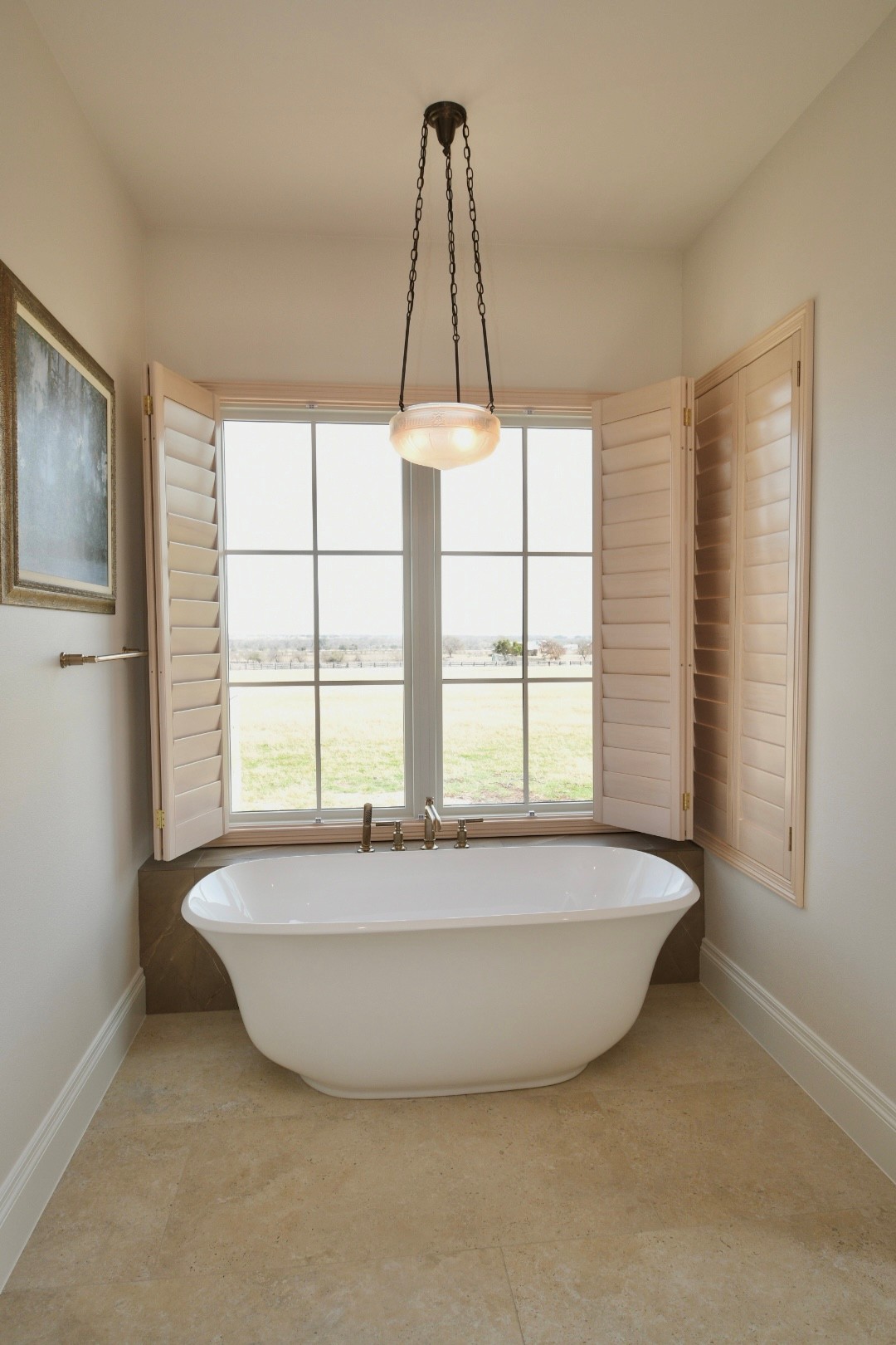 Folding bathroom window shutters