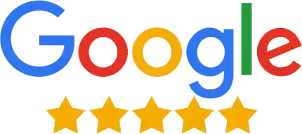A google logo with five stars on it