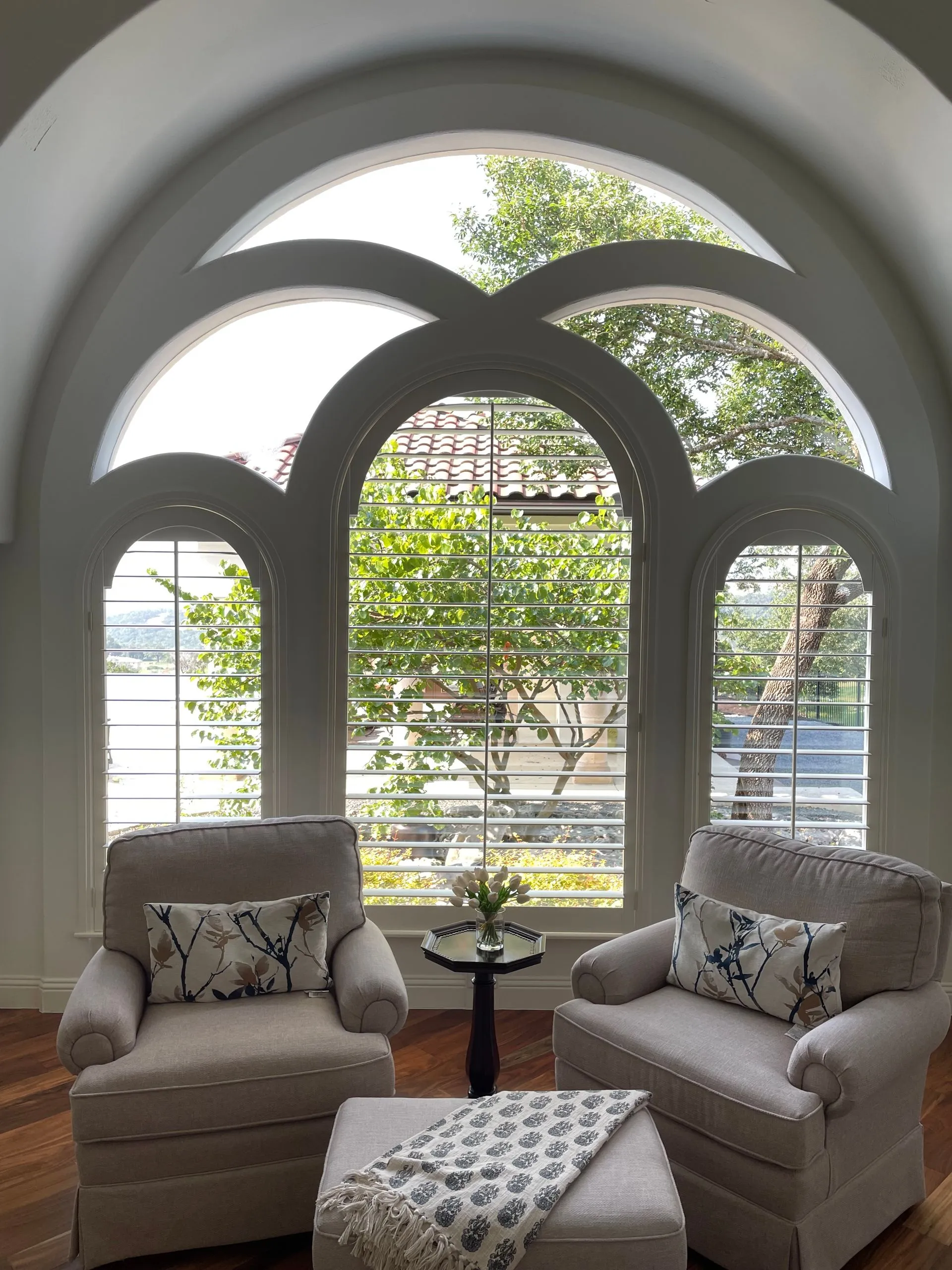 White plantation shutters