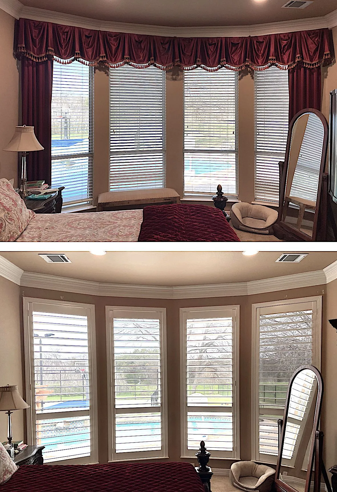 Bay window shutters