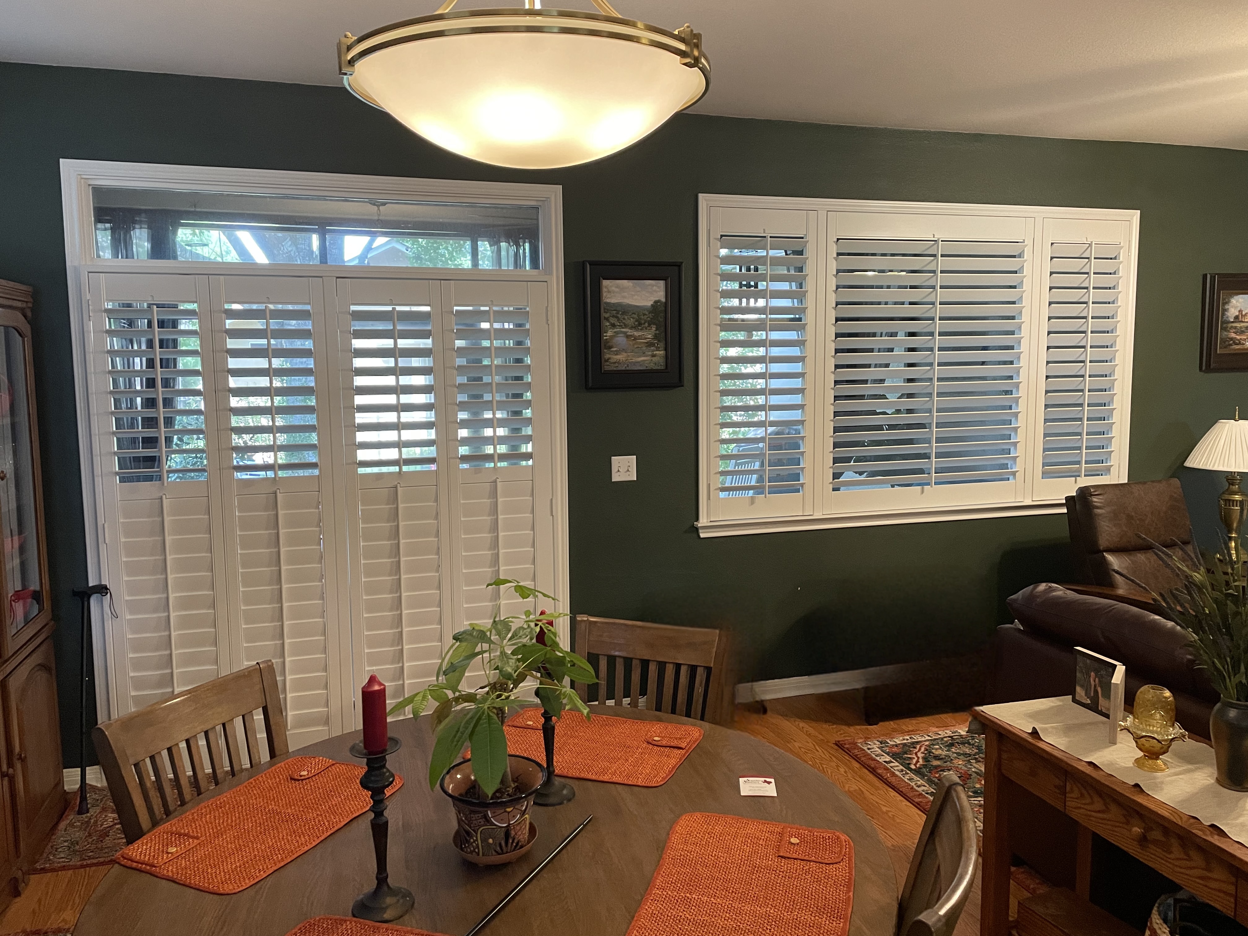Living room shutters